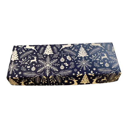 WAX MELT PIP BOX WITH INSERT for 10 Melts - FESTIVE DESIGN BLUE (Pack of 10)