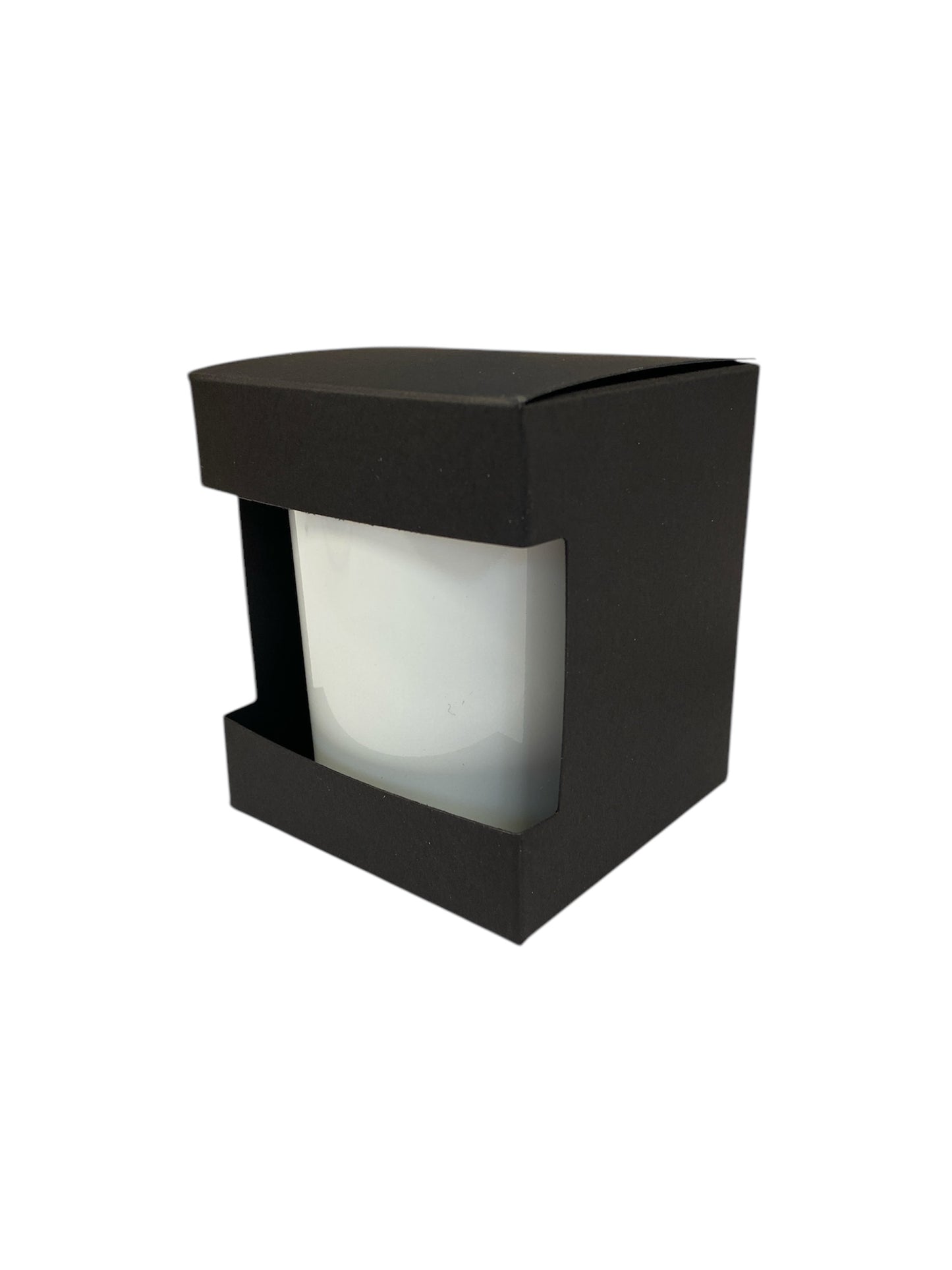 30CL CANDLE BOX - BLACK  WITH LARGE WINDOW (Pack of 10)
