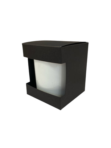 30CL CANDLE BOX - BLACK  WITH LARGE WINDOW (Pack of 10)