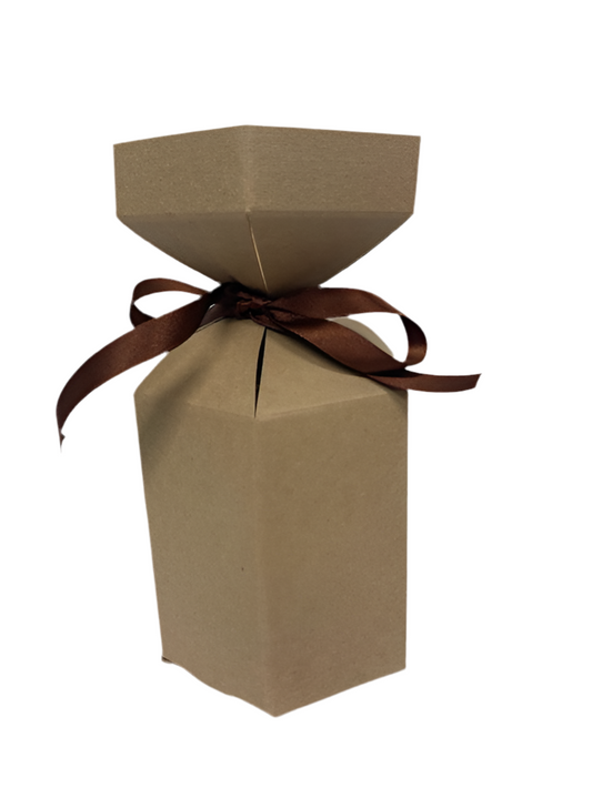 30CL CANDLE BOX - KRAFT CHRISTMAS CRACKER DESIGN (PACK OF 10)