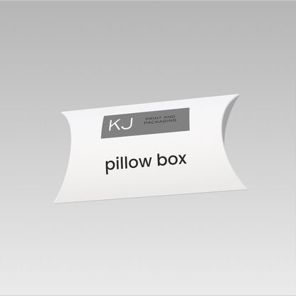 Digitally Printed LARGE PILLOW BOX 160mm x 138mm x 40mm - WHITE (Pack of 20)