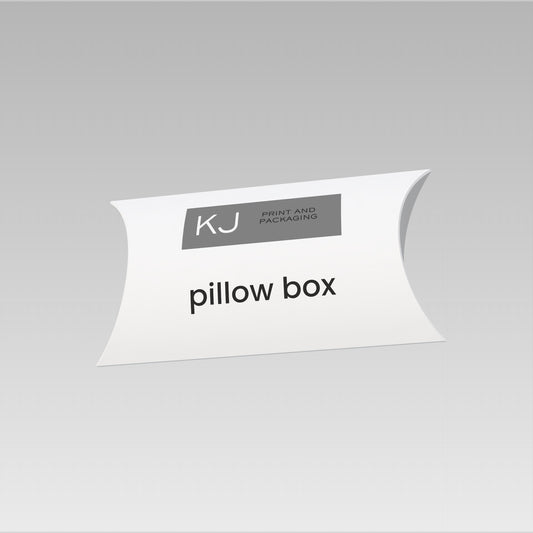 Digitally Printed SMALL PILLOW BOX 105mm x 83mm x 20mm - WHITE (Pack of 20)