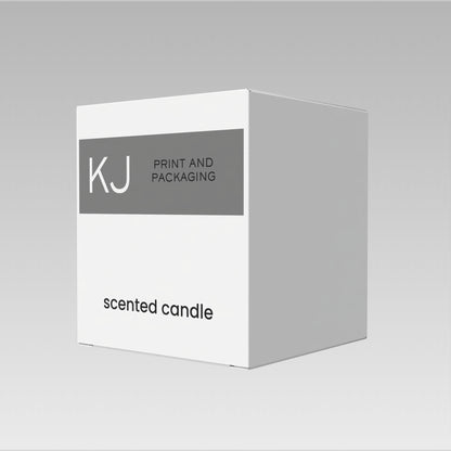 Digitally Printed 20CL CANDLE BOX - WHITE WITH REAR TUCK LID (Pack of 20)