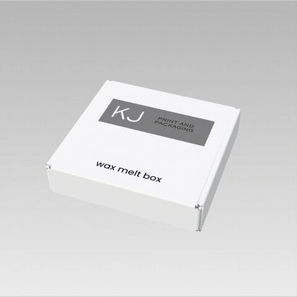 Digitally Printed WAX MELT PIP BOX WITH INSERT for 10 Melts - WHITE (Pack of 20)