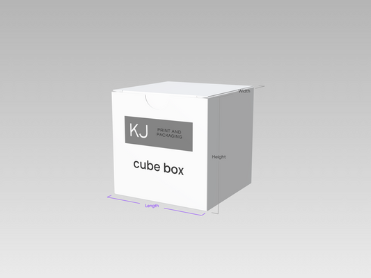 CUSTOMISED CUBE BOX - Digitally Printed - Customised size (Pack of 20)