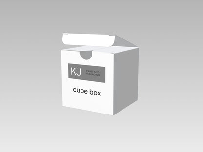 CUSTOMISED CUBE BOX - Digitally Printed - Choose your size (Pack of 20)