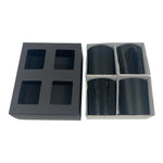 VOTIVE CANDLE BOX - BLACK FOR 4 X 9CL CANDLES (Pack of 10)