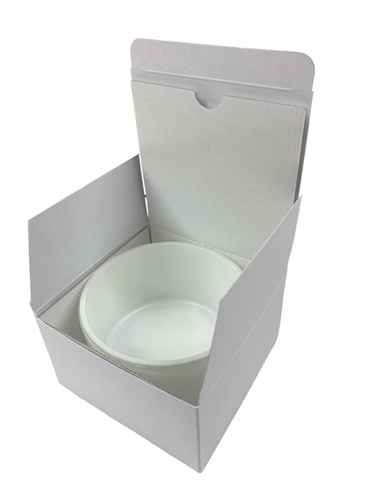 50CL CANDLE BOX with rear tuck lid - WHITE (Pack of 10)