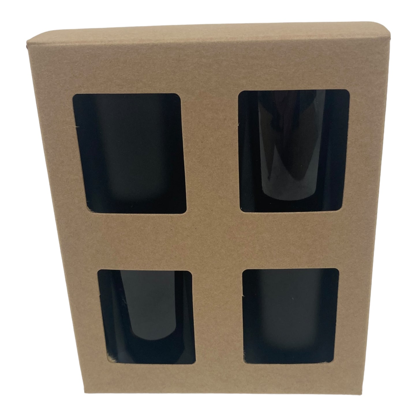 VOTIVE CANDLE BOX - Eco Natural KRAFT FOR 4 X 9CL CANDLES (Pack of 10)