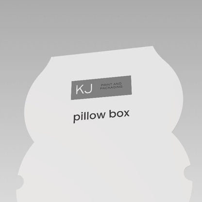 Digitally Printed LARGE PILLOW BOX 160mm x 138mm x 40mm - WHITE (Pack of 20)