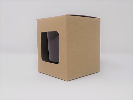 30CL CANDLE BOX - KRAFT WITH WINDOW AND REAR TUCK LID (Pack of 10)