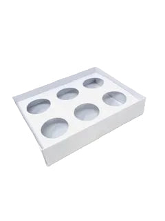 WAX MELT BOX  for 6 1oz Deli pots - WHITE (Pack of 100