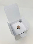 MINI/BABY GEO CANDLE BOX - WHITE WITH REAR TUCK LID and fluted insert