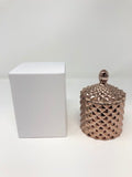 MINI/BABY GEO CANDLE BOX - WHITE WITH REAR TUCK LID and fluted insert
