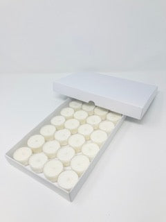 TEALIGHT CANDLE BOX  for 24 Tealights - WHITE (Pack of 100)