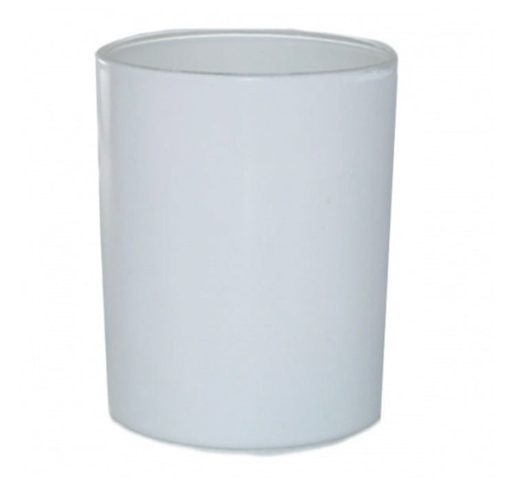 30cl Candle Glass GLOSS WHITE - Screen Printed (Glass included)