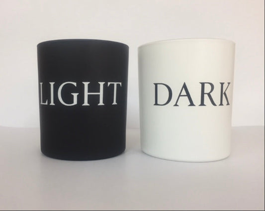 9cl Candle Glass GLOSS BLACK - Screen Printed (Glass included)