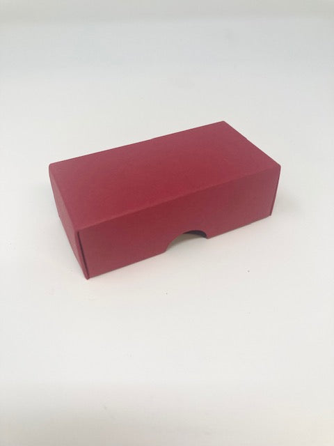 FOLD UP 2 CHOCOLATE BOX LID - CHERRY RED