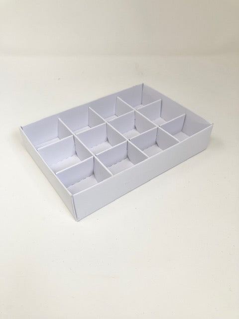 WAX MELT BOX  with 12 cavities - WHITE pack of 100