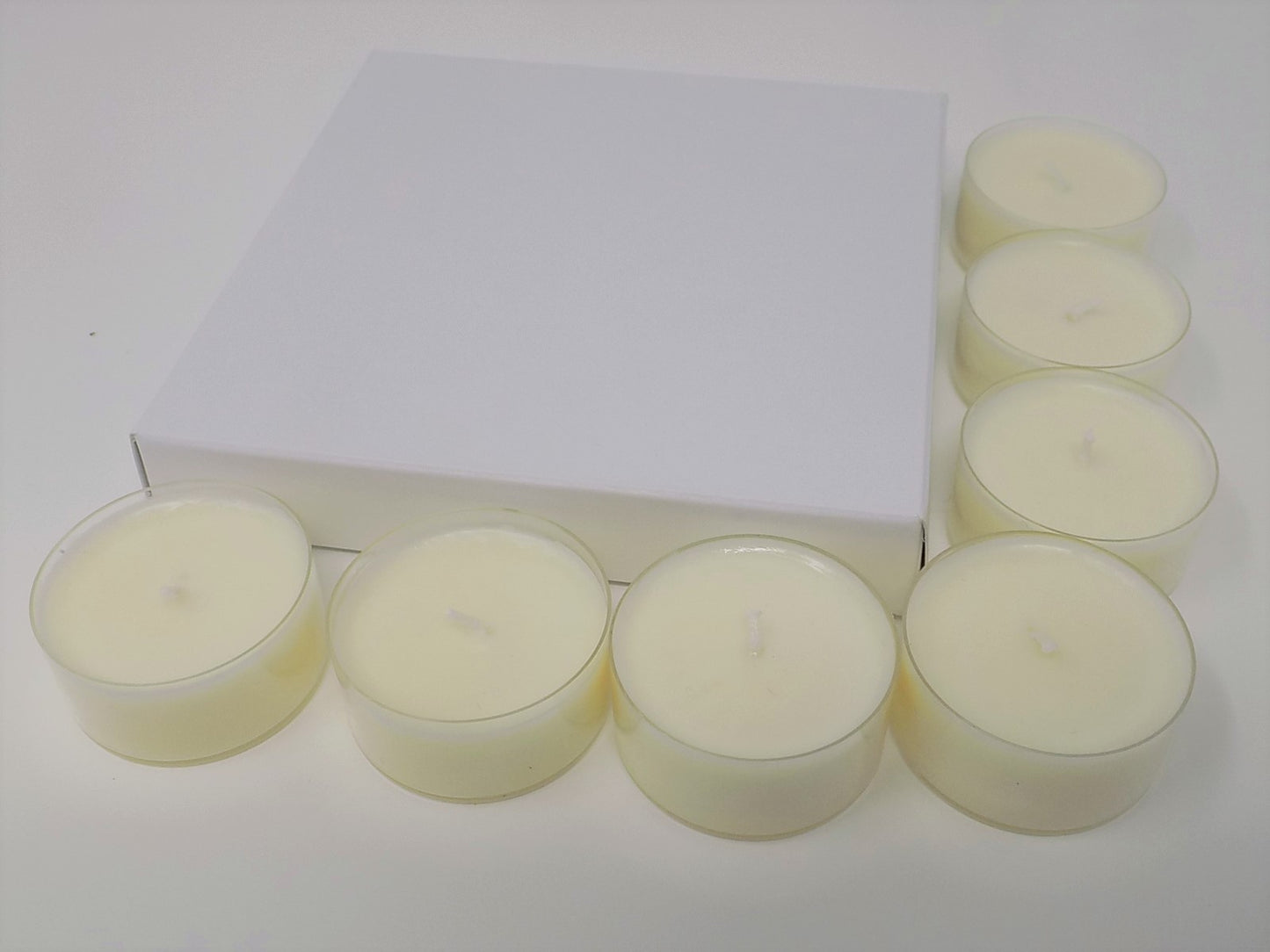 TEALIGHT CANDLE BOX for 9 tealights - WHITE (Pack of 10)