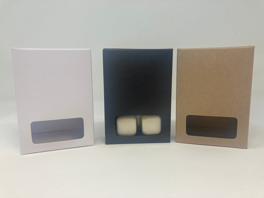 WAX MELT BOX FOR CLAM SHELL with Window - KRAFT