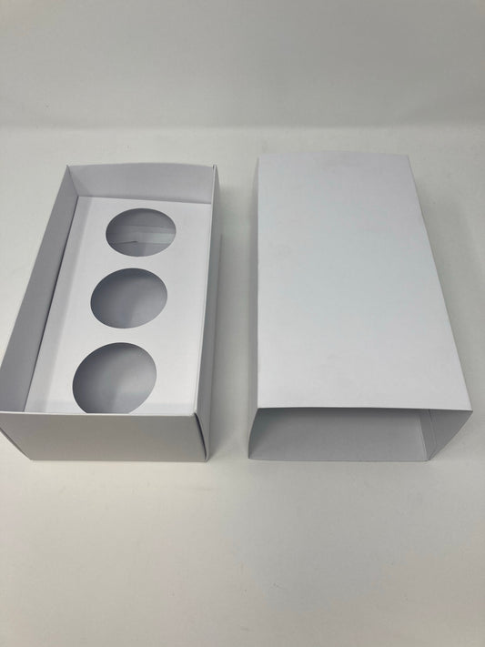 3 x 9cl Votive Candle Gift Box - WHITE (Pack of 10)