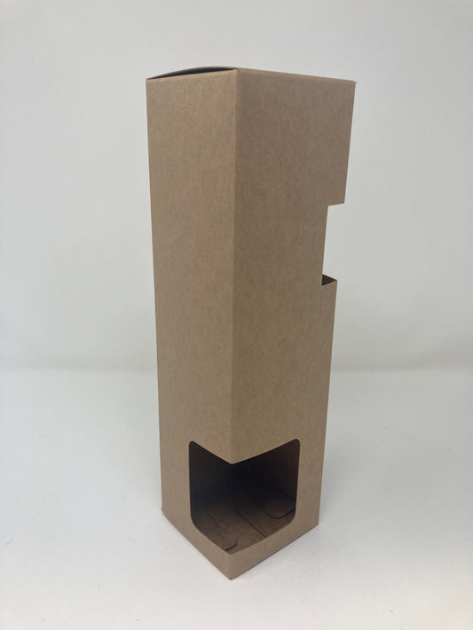 100ml DIFFUSER BOX tall  - KRAFT with corner window (Pack of 10)
