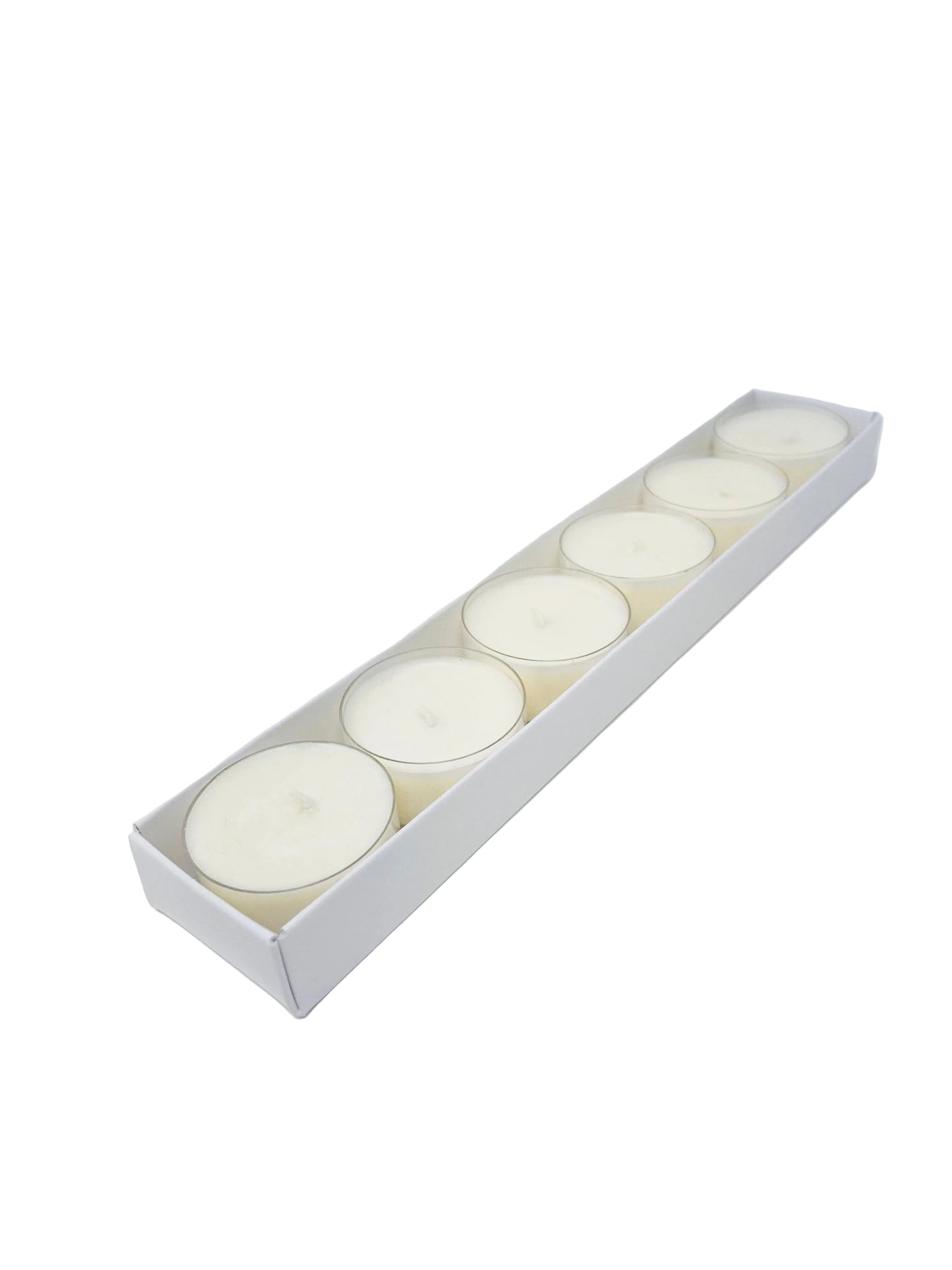 FOLD UP BASE and LID TEALIGHT CANDLE BOX  for 6 Tealights - WHITE (Pack of 100)