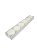FOLD UP BASE and LID TEALIGHT CANDLE BOX  for 6 Tealights - WHITE
