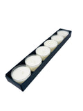 FOLD UP BASE and LID TEALIGHT CANDLE BOX  for 6 Tealights - BLACK