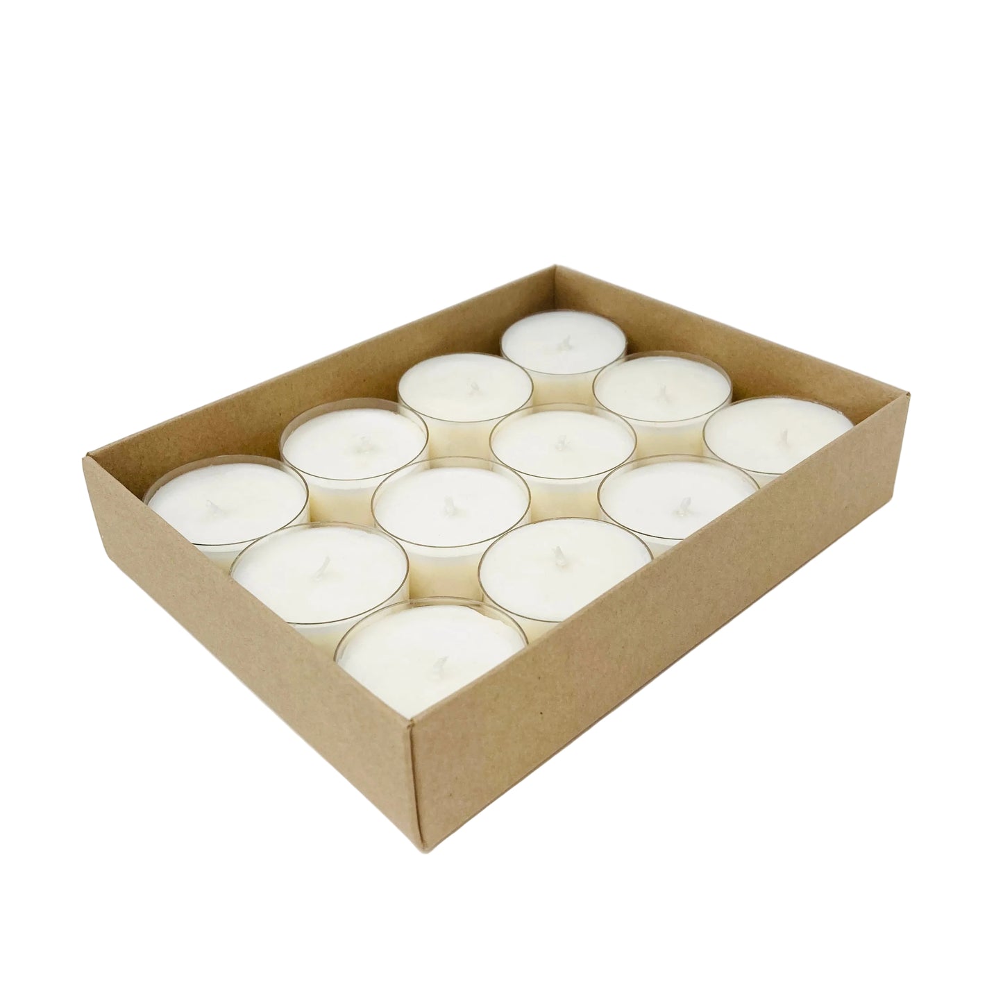 TEALIGHT CANDLE BOX  for 12 Tealights - Eco Natural KRAFT (Pack of 100)