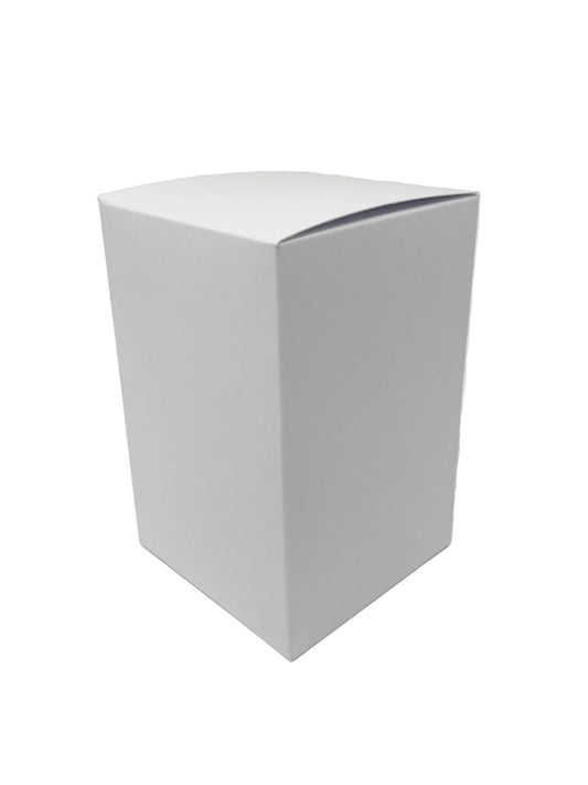 ORIGINAL GEO CANDLE BOX - WHITE WITH REAR TUCK LID and insert for lid safety